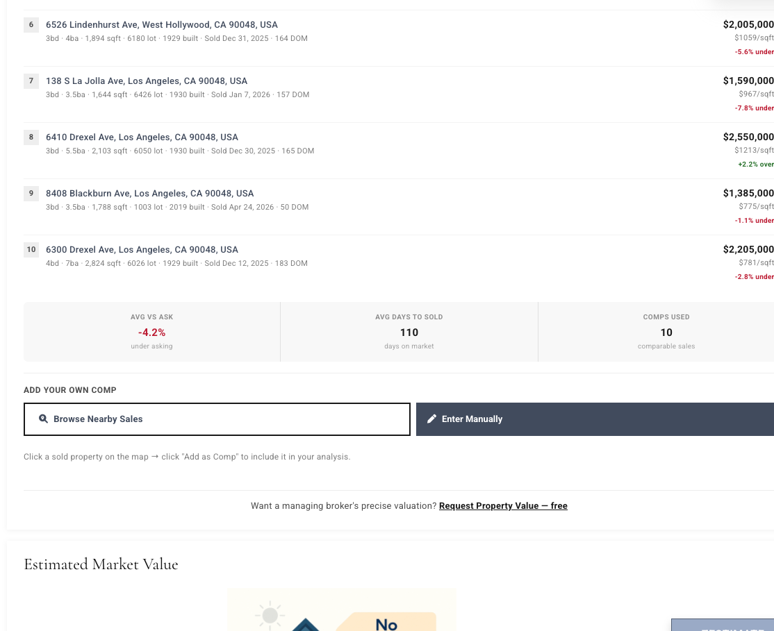 ShopProp Intelligence — Property view with estimated rebate of $59,505